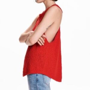 H&M Women’s Red Knit Sleeveless Top
